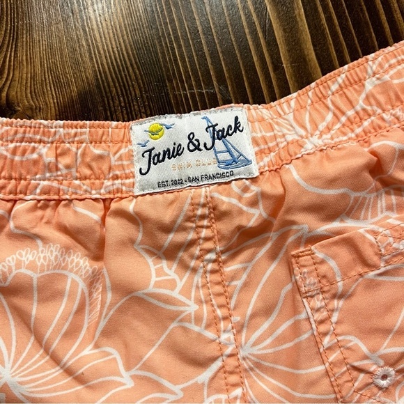 Janie & Jack Hibiscus Print Swim Trunks 6-9 M Coastal Vacation - Picture 4 of 4